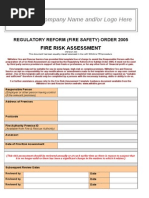 Ver 2.0 TEMPLATE FIRE RISK ASSESSMENT