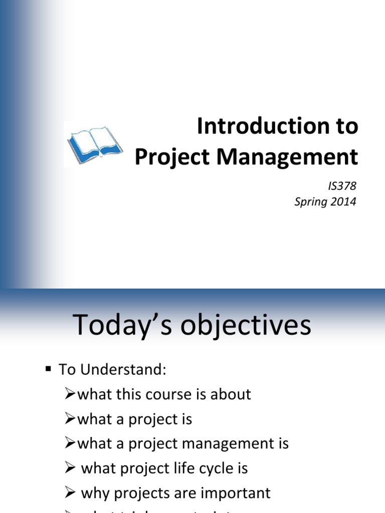 Introduction to Project Management IS378 | PDF | Project Management ...