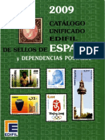 Catalogo Unificado Edifil de Sellos de España Y Dependiencias Postales 2009