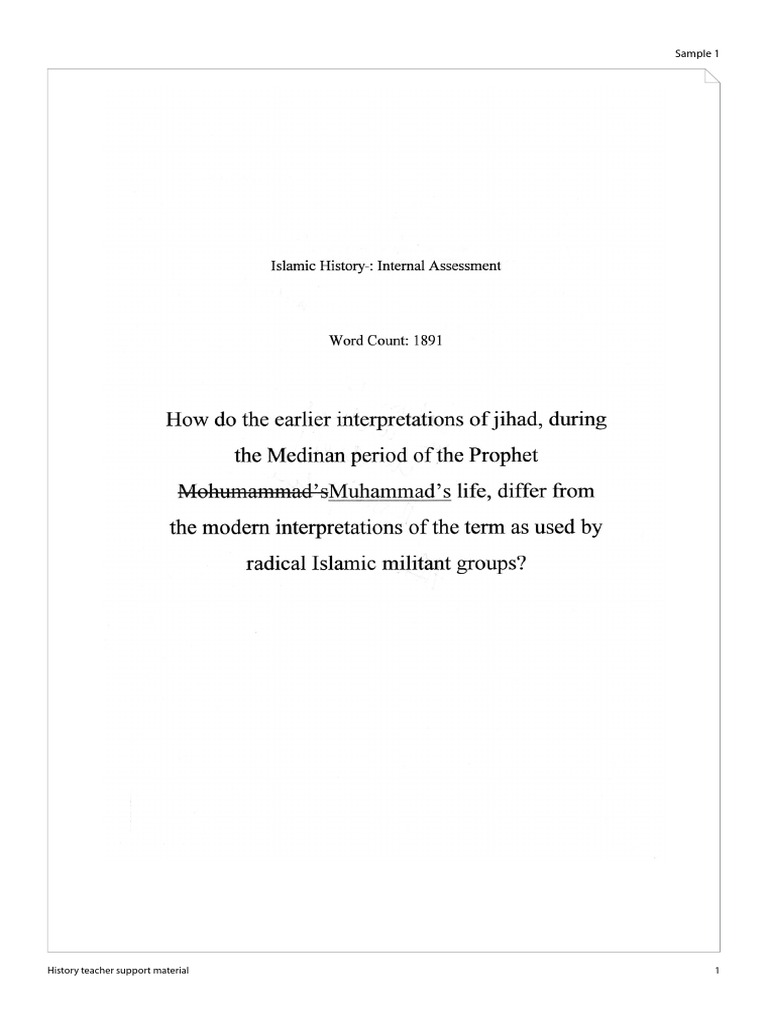 IB History IA Example PDF