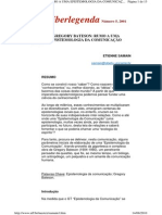 00 Samain, Etienne - Gregory Bateson - Rumo A Uma Epistemologia Da Comunicação PDF