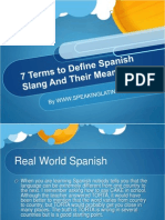 What is Spanish Slang?