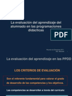 La Evaluación de Los Aprendizajes en Las PPDD