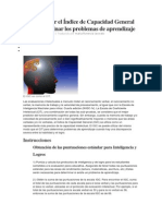 Cómo Utilizar El Índice de Capacidad General para Determinar Los Problemas de Aprendizaje