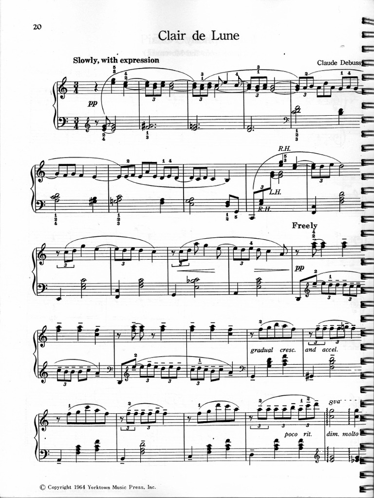 Claire de Lune - Debussy-Easy | PDF