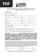 CBC 2013 WaiverandRelease Minor Form