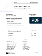 Daftar Simak Inspeksi Bendungan