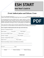 New Years Lock-In Parental Release Form