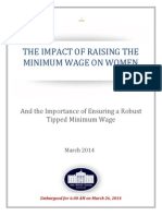 The impact of raising the minimum wage on women