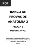 Banco de Provas de Anatomia 2- Prova 1