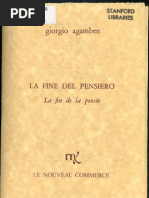 Giorgio Agamben, La Fine Del Pensiero