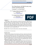 Highly Secure Online Voting System with Multi Security using Biometric and Steganography