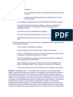 Section 18. Rehabilitation Plan. - The Rehabilitation Plan Shall Include (A) The Desired Business