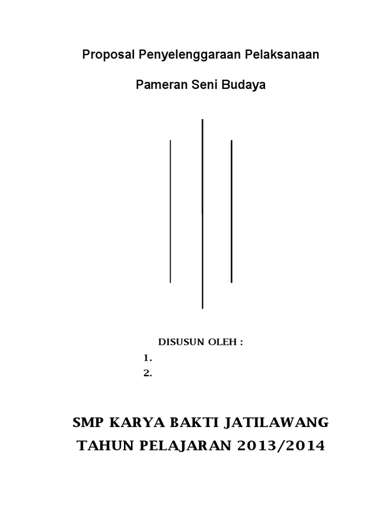 Proposal Penyelenggaraan Pelaksanaan Pameran Seni Budaya