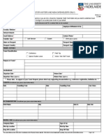 Notification to Travel Form