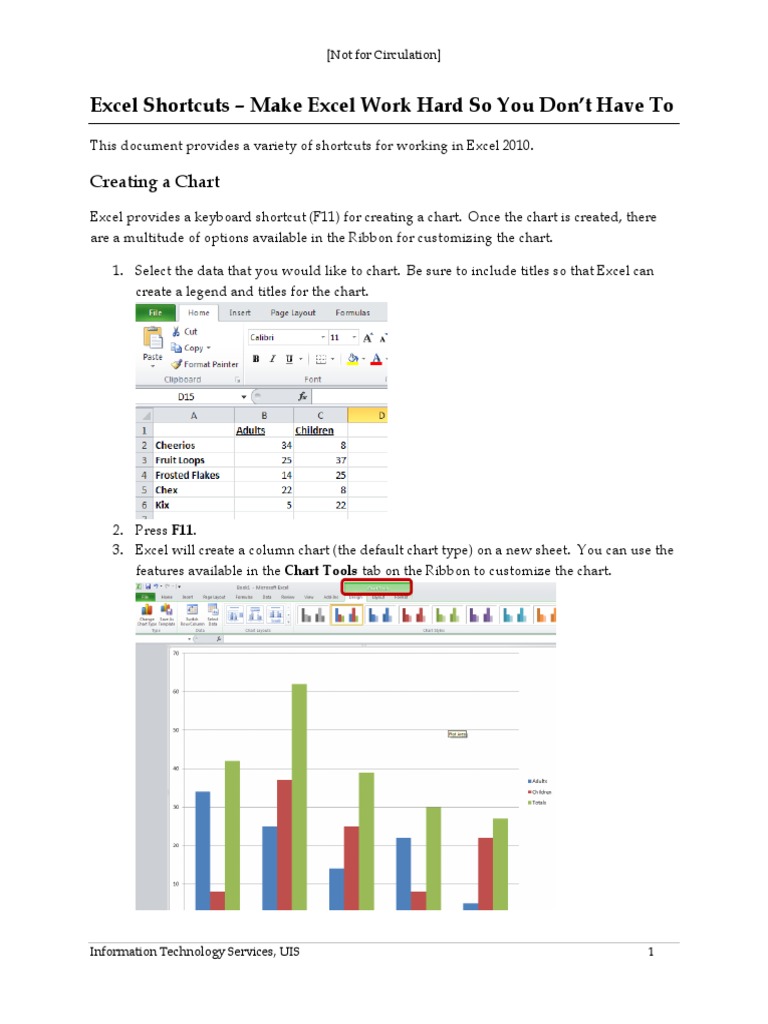 Excel Shortcuts - Make Excel Work Hard So You Don't Have To: Creating A ...