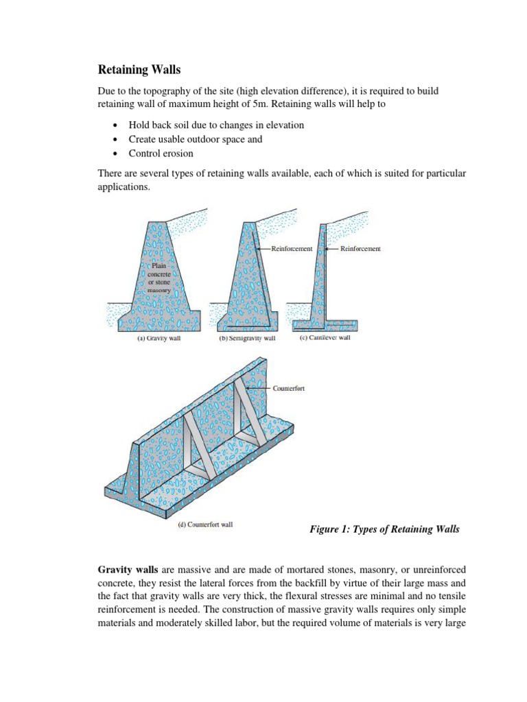 Cantilever Retaining Wall Design Guide | PDF | Construction Aggregate ...