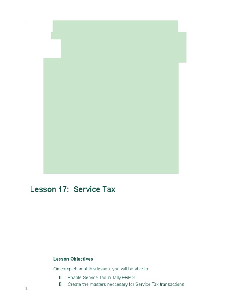 Service Tax Configuration in Tally.ERP 9 | PDF | Government Of India ...