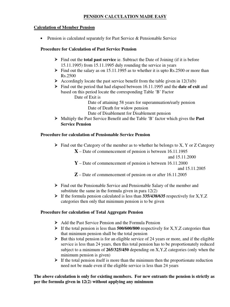 Pension Calculation Made Easy | PDF | Career & Growth