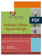 Pakistan Affairs MCQS 