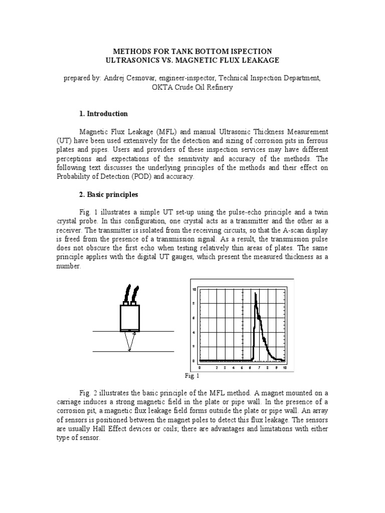 Methods For Tank Bottom Ispection | PDF | Science | Technology (General)