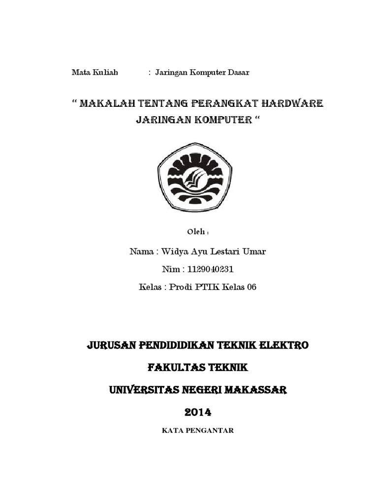 Makalah 2, Hardware Perangkat Jaringan Komputer
