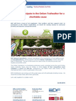 BDF Will Participate in The Intermon Oxfam Trailwalker For A Charitable Cause