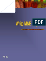 M&E Report Writing