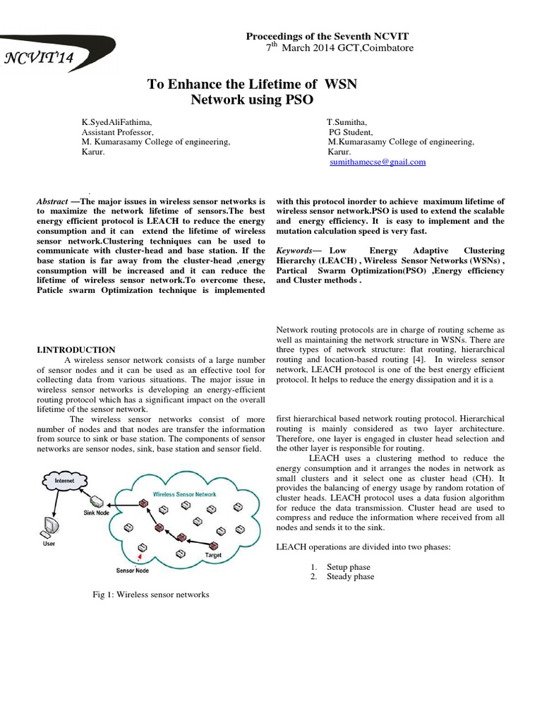 Various Papers in Our College | PDF | Wireless Sensor Network ...