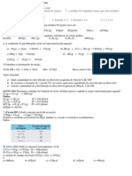 Exercicios de Aprendizagem -Termoquimica I