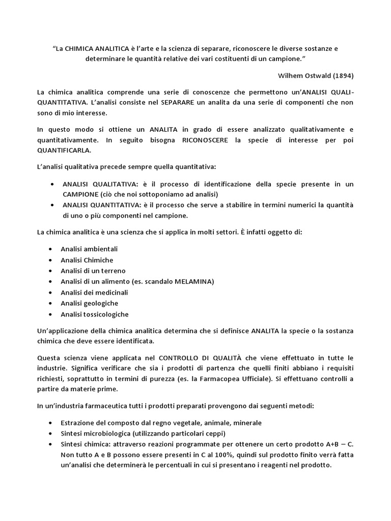 Chimica Analitica PDF