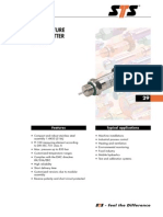 Temperature Transmitter TS 100: Drucktransmitter Mit Piezoresitivem Messelement. Features Typical Applications