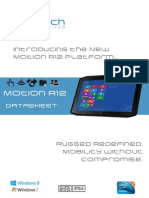 Motion R12 Rugged Tablet PC Datasheet