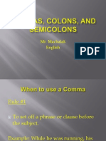 Commas Colons and Semicolons