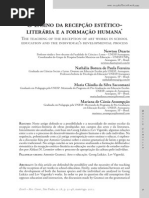 O Ensino Da Recepcao Estetico-literaria e a Formacao Humana