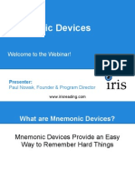 Mnemonic Devices: Welcome To The Webinar!