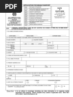 Indian Passport Renewal Form