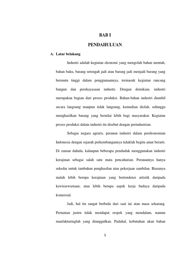 Makalah Geografi Industri