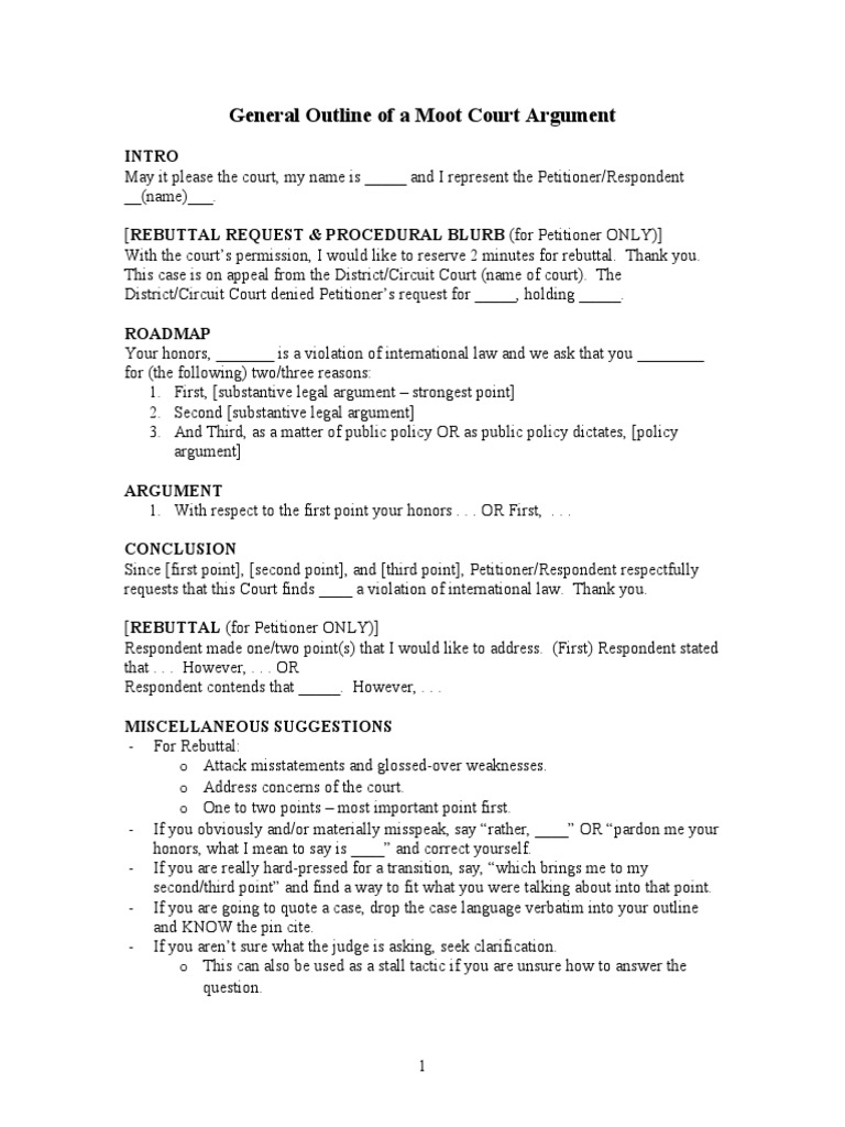 Sample moot court cases picture