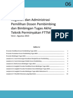 Prosedur Kegiatan Dan Administrasi Pemilihan Dosen Pembimbing Dan Bimbingan Tugas Akhir