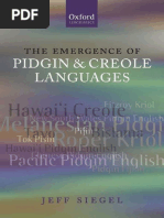 The Emergence Os Pidgins and Creoles - Jeff - Siegel