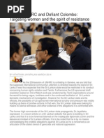 Sterile UNHRC and Defiant Colombo Targeting Women and The Spirit of Resistance