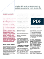 La Valoración Económica Del Medio Ambiente Desde La Perspectiva Aseguradora: La Economía Frente Al Derecho