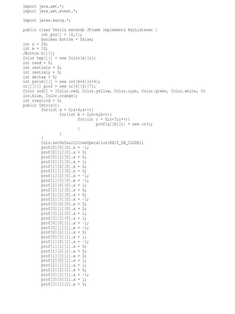 Tetris | PDF | Programming Paradigms | Computing