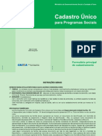 Formulario Principal Cadastro Único para Programas Sociais - Marcado