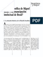 La Obra Filosofica de Miguel Reale y La Emancipacion Intelectual de Brasil