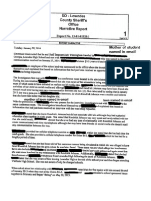 Kendrick Johnson Email Confession Incident Report Redacted Violence
