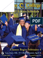 Cypress College Spring 2013 Class Schedule