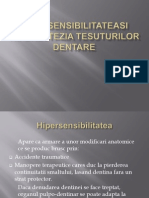 Hipersensibilitatea Si Hiperestezia Tesuturilor Dentare