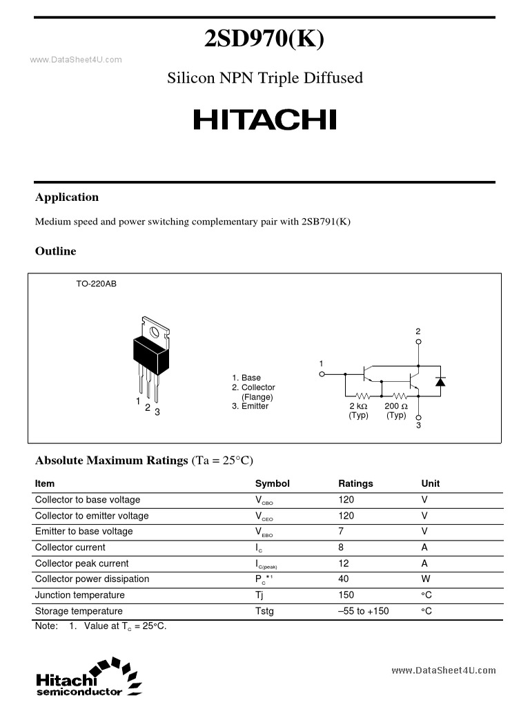 Datasheet Triac d Reliability Engineering Bipolar Junction Transistor
